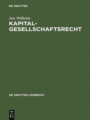 cover image of Kapitalgesellschaftsrecht
